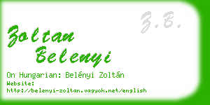 zoltan belenyi business card